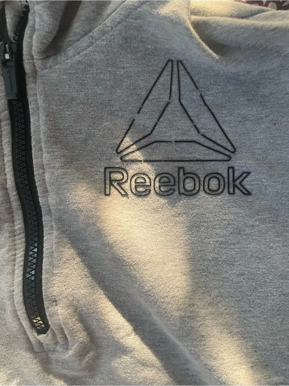 Reebok Boys Gray Quarter Zip Utility Pocket Hoodie L 10/12
